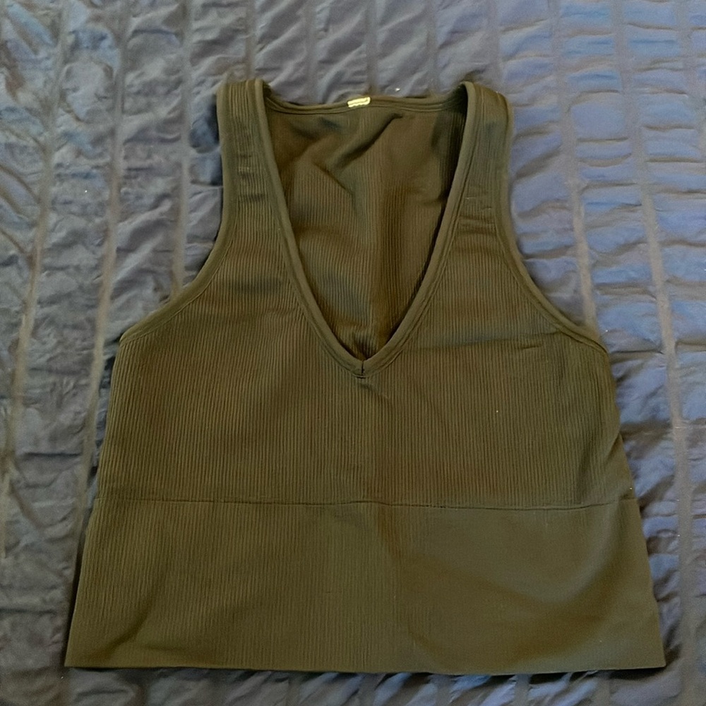 Athleta Aurora Seamless Crop Rib Tank in size XS